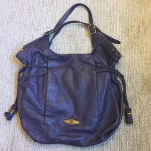 Elliot Lucca Purple Leather shoulder bag.